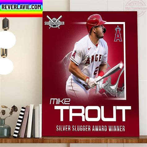 Mike Trout 2022 Silver Slugger Award Winner Home Decor Poster Canvas ...