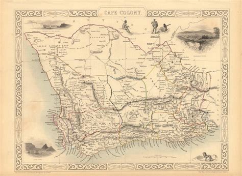 Old Map of Cape Colony 1851 Rare Map Fine Reproduction - Etsy