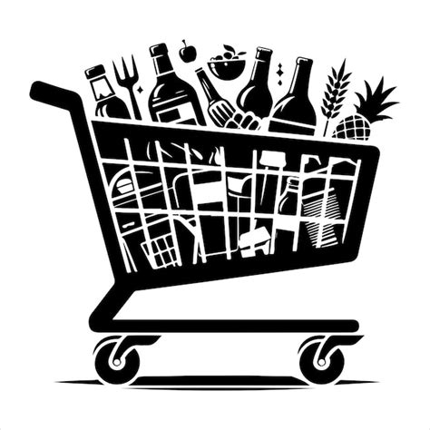 Shopping Cart Silhouette Vector Premium Ai Generated Vector