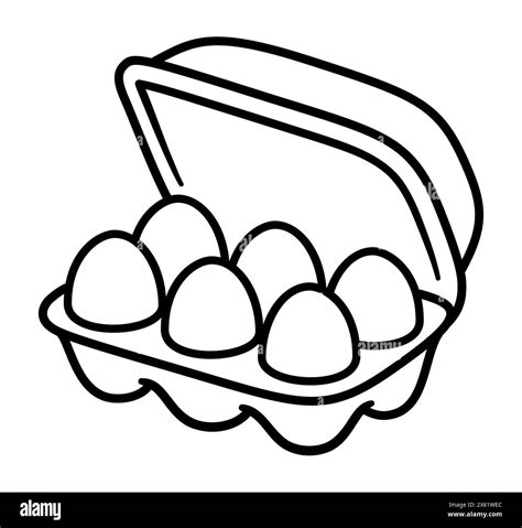 Egg Carton Clipart Black And White Stock Photos And Images Alamy