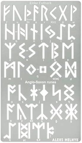 Amazon Aleks Melnyk No 35 Metal Stencil Elder Futhark Runes