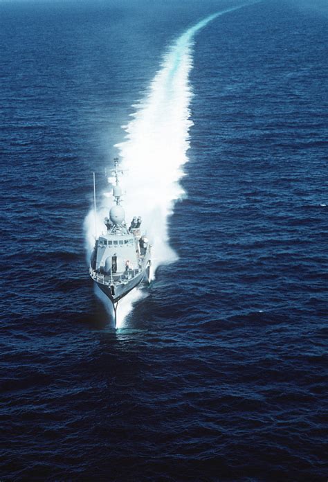 An Aerial View Of A Pegasus Class Hydrofoil Patrol Combatant Missile