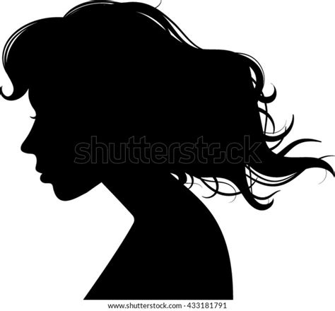 Woman Profile Silhouette Vector Illustration Stock Vector (Royalty Free ...