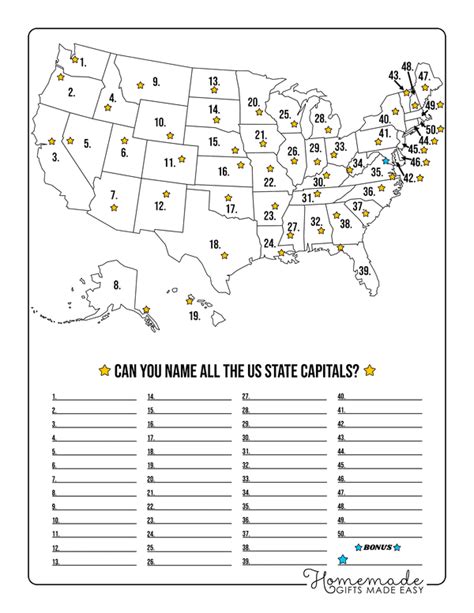 Free Printable Blank US Map (PDF Download) - Worksheets Library