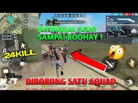 DUO VS SQUAD DITINGGAL SOLO AUTO PANEN KILL YouTube