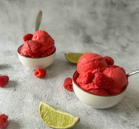 Refreshing And Healthy Raspberry Lime Sorbet Sugar Free The Sweet Simple Things