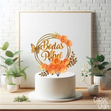 Papel Dourado Para Topo De Bolo - Topo de Bolo Flores de Papel e Dourado | Shopee Brasil