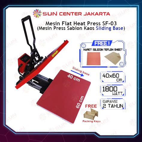 Jual Mesin Press Sablon Kaos SF 03 40x60 Sliding Digital Premium Untuk