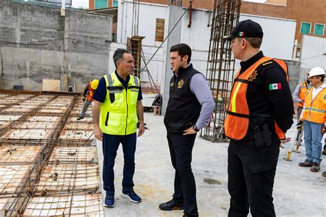 Samuel García supervisa construcción del nuevo Cuartel General de