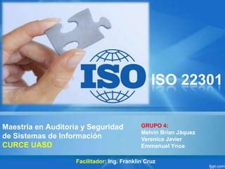 ISO 22301 SGCN BCMS Sistema de Gestión de la Continuidad del Negocio