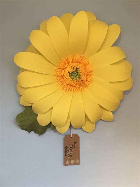 Gerbera Gigante Hecho A Mano En Papel Crep Etsy