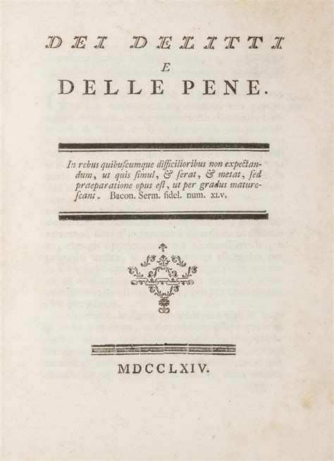 Beccaria Cesare Dei Delitti E Delle Pene Libri Autografi E