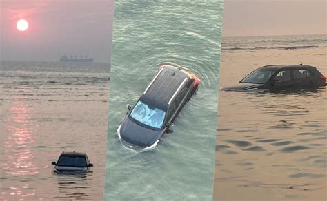 M Xico Magico Camioneta Amanece Dentro Del Mar En Veracruz