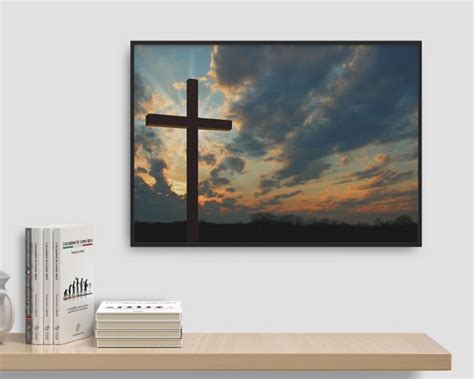 Jesus Cross Poster Jesus Cross Canvas Cross Canvas Framed Etsy