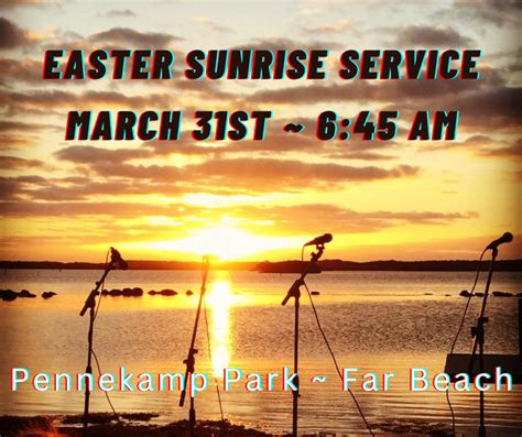 Easter Sunrise Service First Baptist Church Of Key Largo Fl