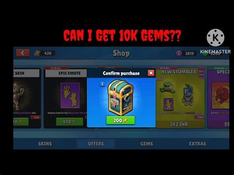 Can I Get K Gems From This Box Stumble Guys New Gems Box Shinchan