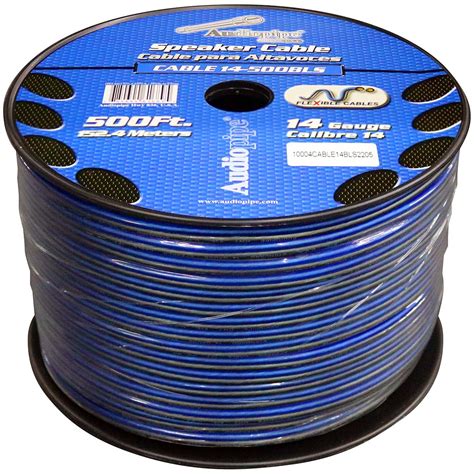 Audiopipe Speaker Wire Gauge Foot Spool Blue Clear The