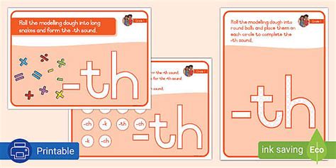 Grade Phonics Th Modelling Dough Playmats Twinkl