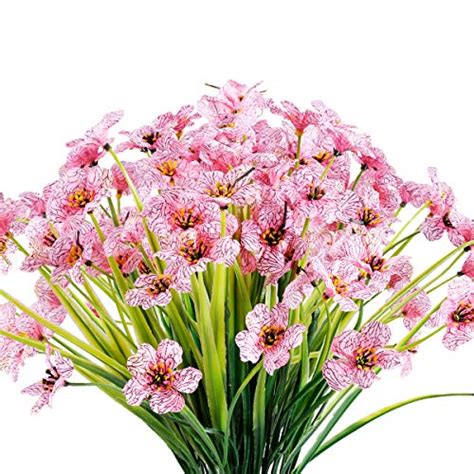 Jemong Bundles Artificial Flowers Outdoor Uv Resistant Fake Flowers