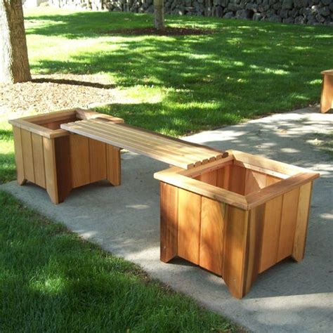 All Things Cedar 3 Piece Planter With Bench And Reviews Wayfair