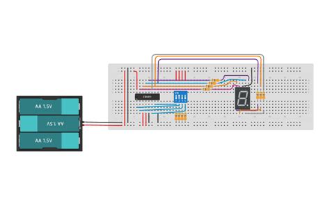 Circuit Design Decodificador Para Display De 7 Segmentos Tinkercad