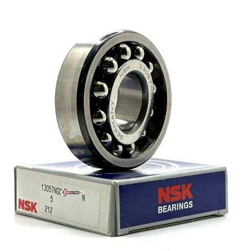 NSK 1305 K C3 Self Aligning Ball Bearing Double Row 25x62x17 Mm