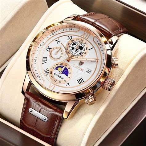 Lige Montre Quartz Haut De Gamme Pour Hommes Montre D Affaires