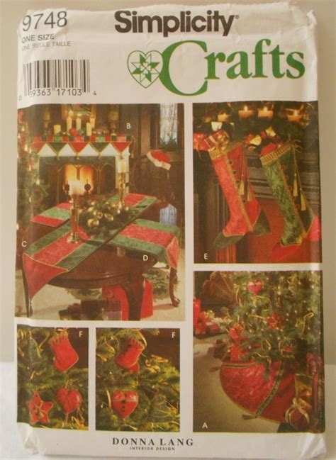 Simplicity 9748 Sewing Pattern Donna Lang Christmas Decorations Ornaments Uncut 39363171034