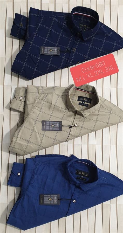 Collar Neck Mens Casual Cotton Check Shirts Machine Wash Size S Xxl