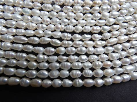 Inch Mm Natural Freshwater Pearl Bead Strand About Beads