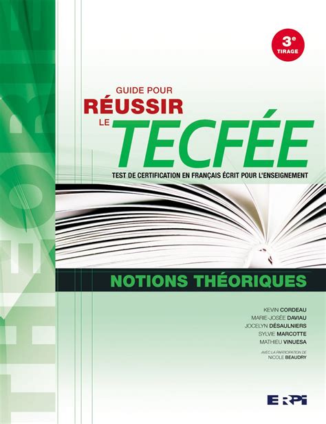 Amazon Fr Guide Pour R Ussir Le Tecf E Test De Certificatio Livres