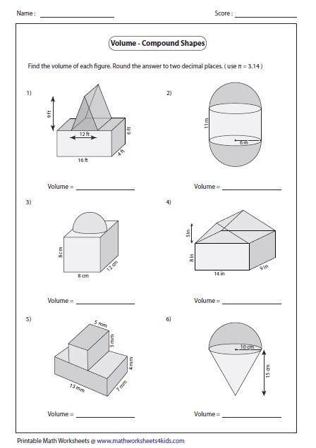 Volumes Of Solids Worksheet Answers