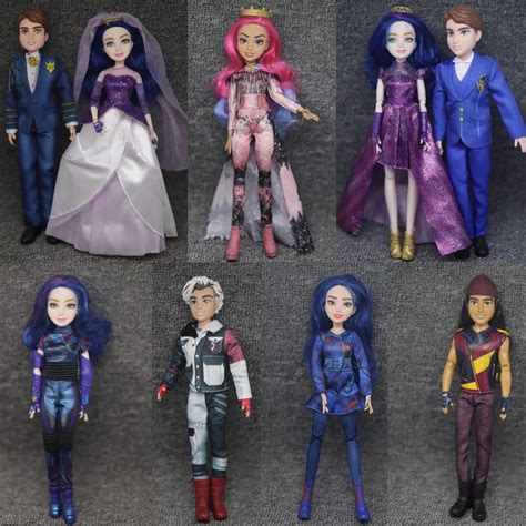 Disney Descendants Isle Of The Lost Set Dolls Evie Jay Mal Carlos New