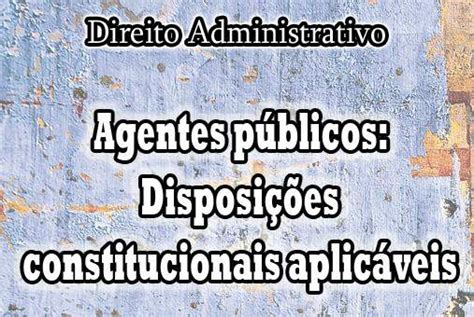 Agentes P Blicos Disposi Es Constitucionais Aplic Veis Central De