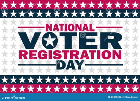 National Voter Registration Day Stock Illustration Illustration Of