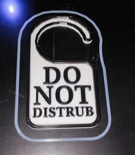 Do Not Disturb Door Sign Correct Spelling Included By Santyc93