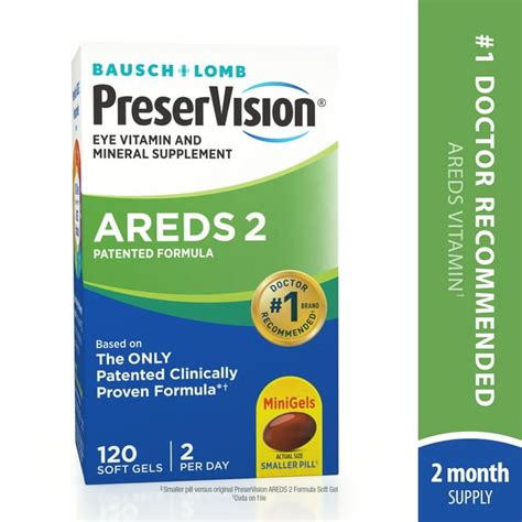 PreserVision® AREDS 2 Formula Vitamin & Mineral Supplement 120 ct Soft Gels (MiniGels) - Walmart ...