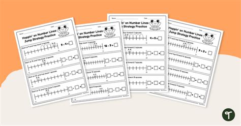 Hop On Number Lines Worksheet Pack Teach Starter