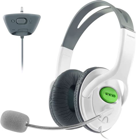 Insten Gaming Headset Headphone With Mic Compatible With Xbox 360 Wireless Controller White