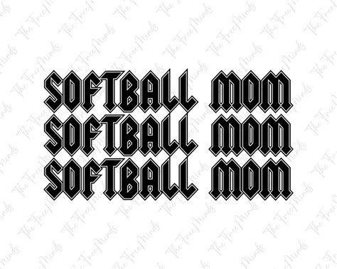 Softball Mom Svg Stacked Svg Printables Softball Svg Etsy