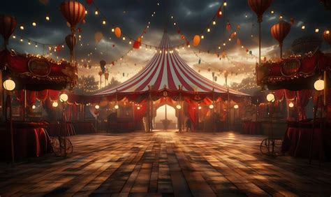 Premium AI Image | Backdrop of Vintage Circus Backdrop Circus Tent ...