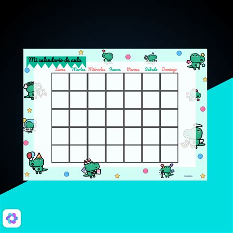 Plantilla Para El Calendario Del Aula Kumubox