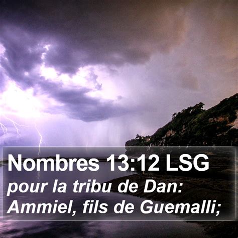 Nombres Lsg Pour La Tribu De Dan Ammiel Fils De