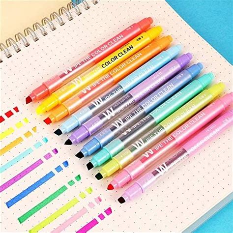 Amazon Amazon Basics Erasable Highlighters Dual Tip Assorted