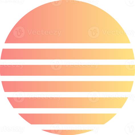 aesthetic gradient retro sun decoration 11154614 PNG