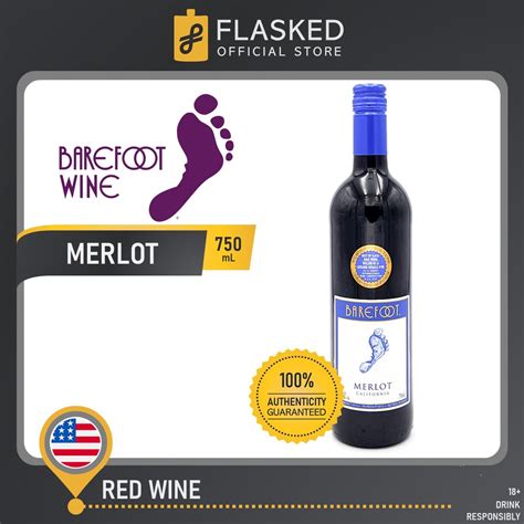 Barefoot Merlot California Red Wine 750ml Shopee Philippines