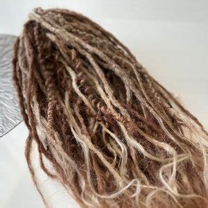 DE Synthetic Dreadlocks Brown And Blonde Set Viking Brown DE Synthetic Dreadlocks Accent Set
