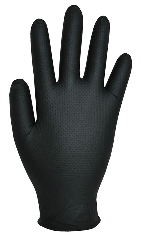 GL100 Finite Black Nitrile Gloves Aston Workwear