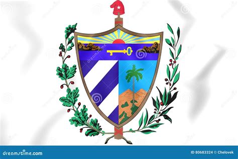 Escudo de armas de Cuba stock de ilustración. Ilustración de curva ...