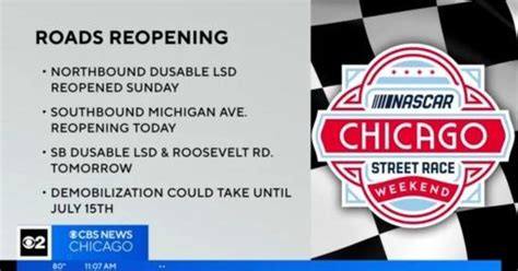 Chicago Reopens Dusable Lake Shore Drive After Nascar Cbs Chicago